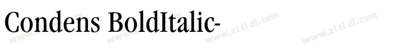 Condens BoldItalic字体转换